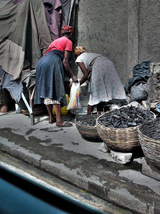 Haiti Photograph - Haitian Street Vendors by Mauricio Jimenez