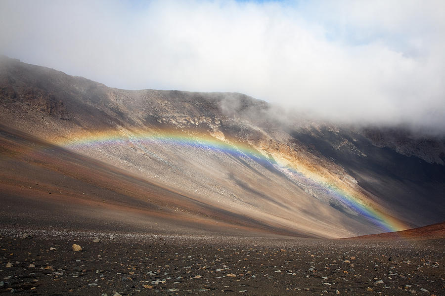 Haleakala Crater Rainbow Photograph by Jenna Szerlag