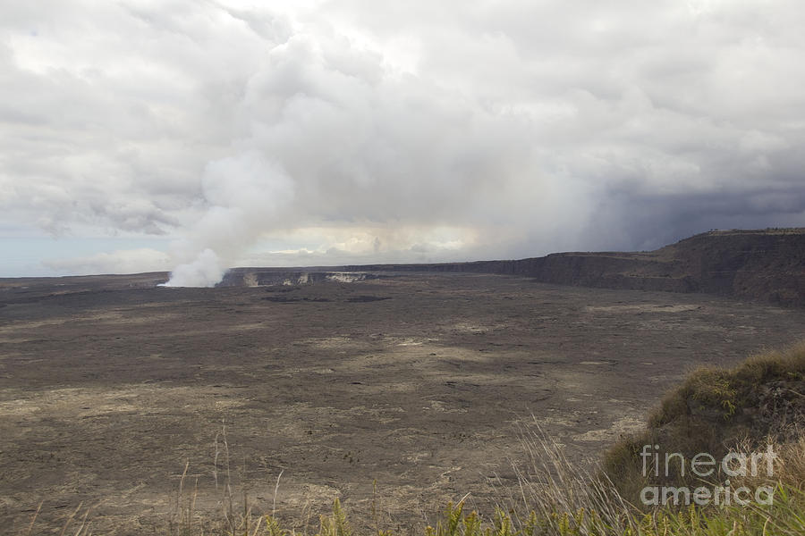 Halemaumau Crater Of Kilauea Volcano Photograph