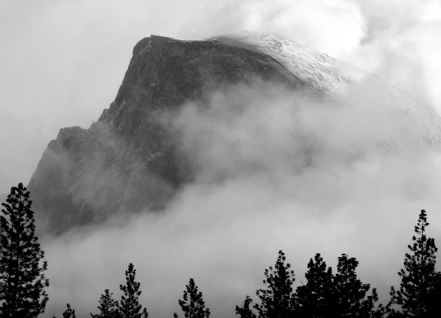 Half Dome in Winter Photograph by Jeff Lowe