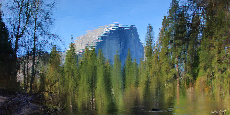 Half Dome Reflection - Reflection Only Photograph by Heidi Smith