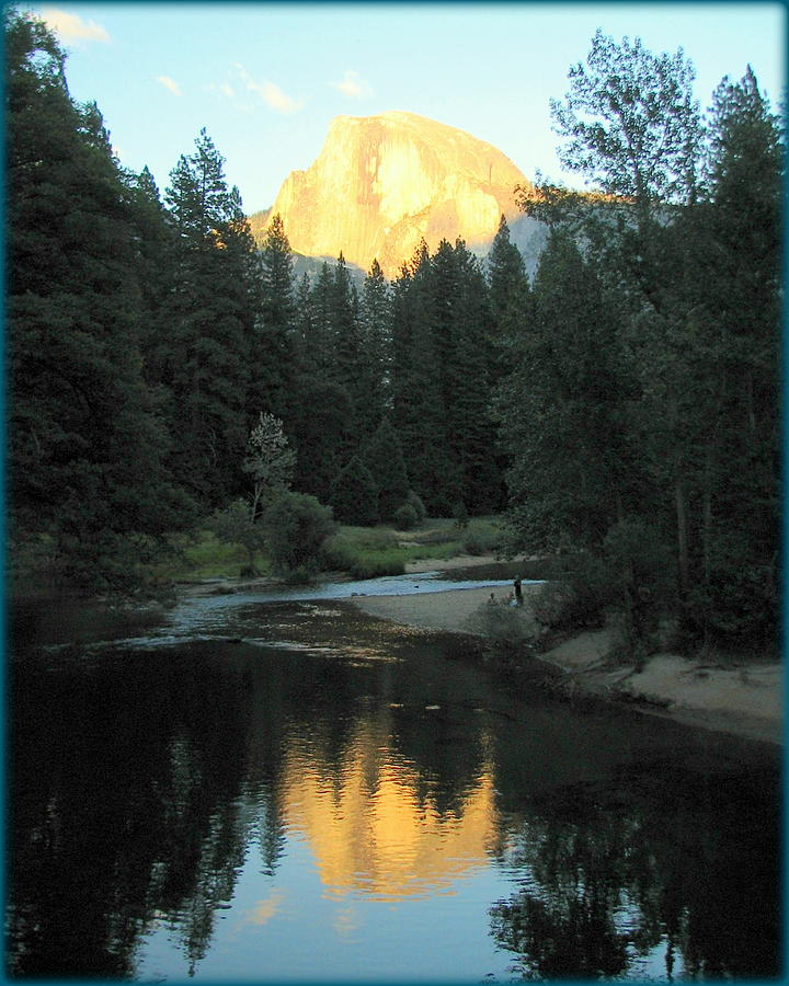 Half Dome Reflection Photograph by Carla Parris