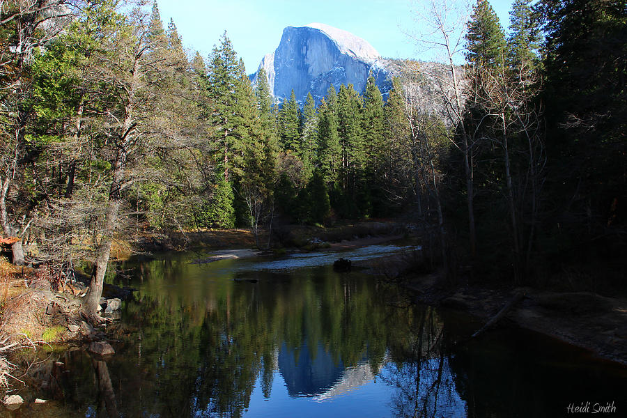 Half Dome Reflection In The Merced Photograph by Heidi Smith