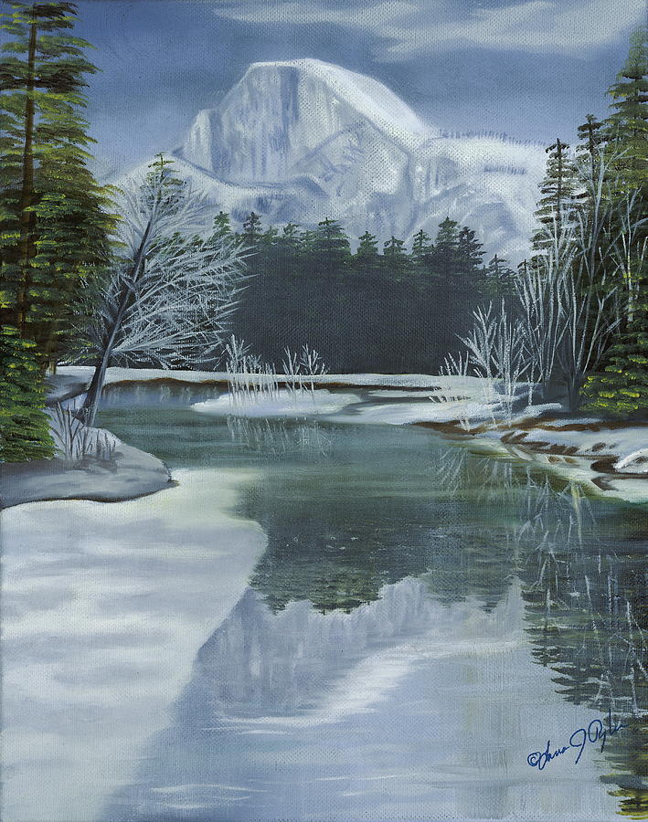 Half Dome Reflections Painting by Lana Tyler