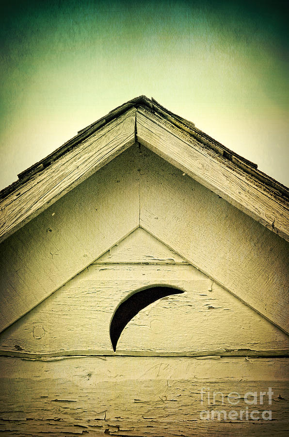 Architecture Photograph - Half Moon on Rurual Outhouse by Jill Battaglia