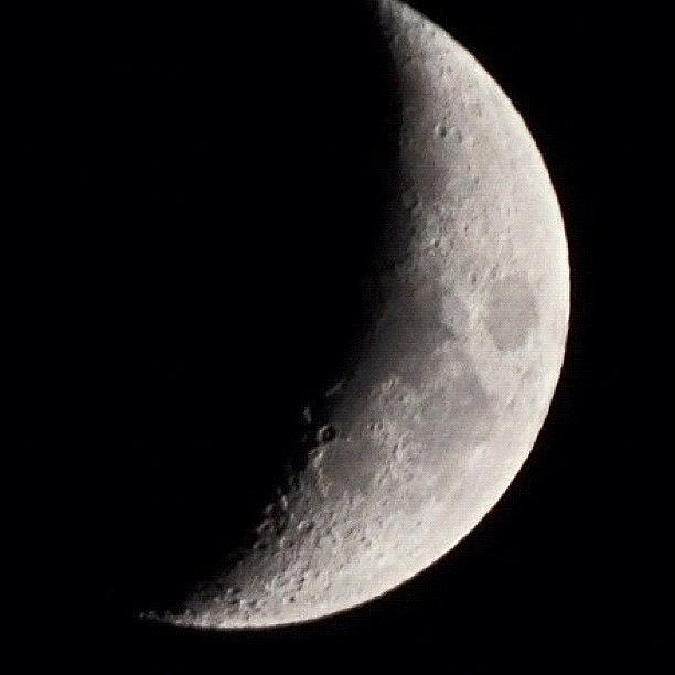 Summer Photograph - Half Moon Took With #nikond5100 And A by Emanuele Musumeci