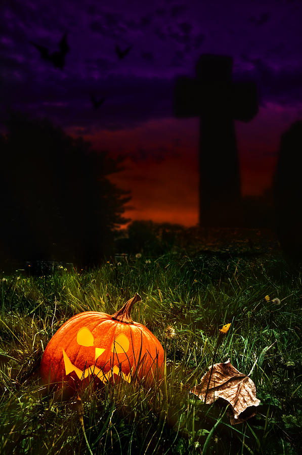 Halloween Photograph - Halloween Cemetery by Amanda Elwell