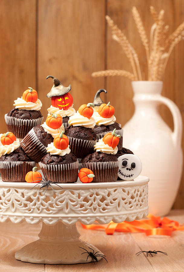 Halloween Photograph - Halloween Chocolate Muffins by Amanda Elwell
