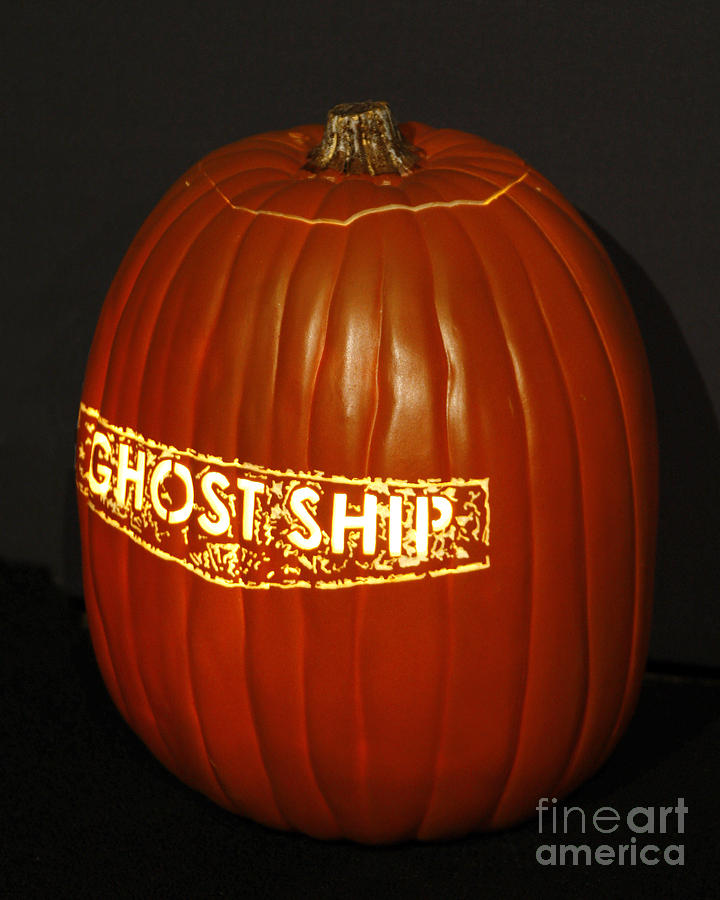 Halloween ghost ship pumpkin Photograph by Nina Prommer
