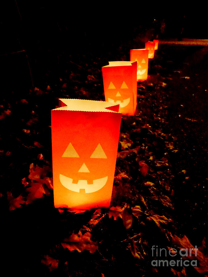 Halloween Photograph - Halloween Paper Lanterns by Edward Fielding