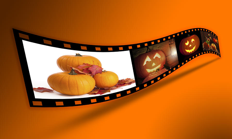 Halloween Photograph - Halloween Pumpkin Film Strip by Amanda Elwell