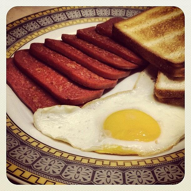 Egg Photograph - Ham And Egg Fave Breakfast Meal For by Rye Basco