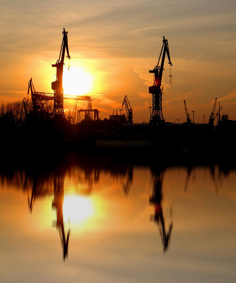 Hamburg Docks Photograph by David Harding