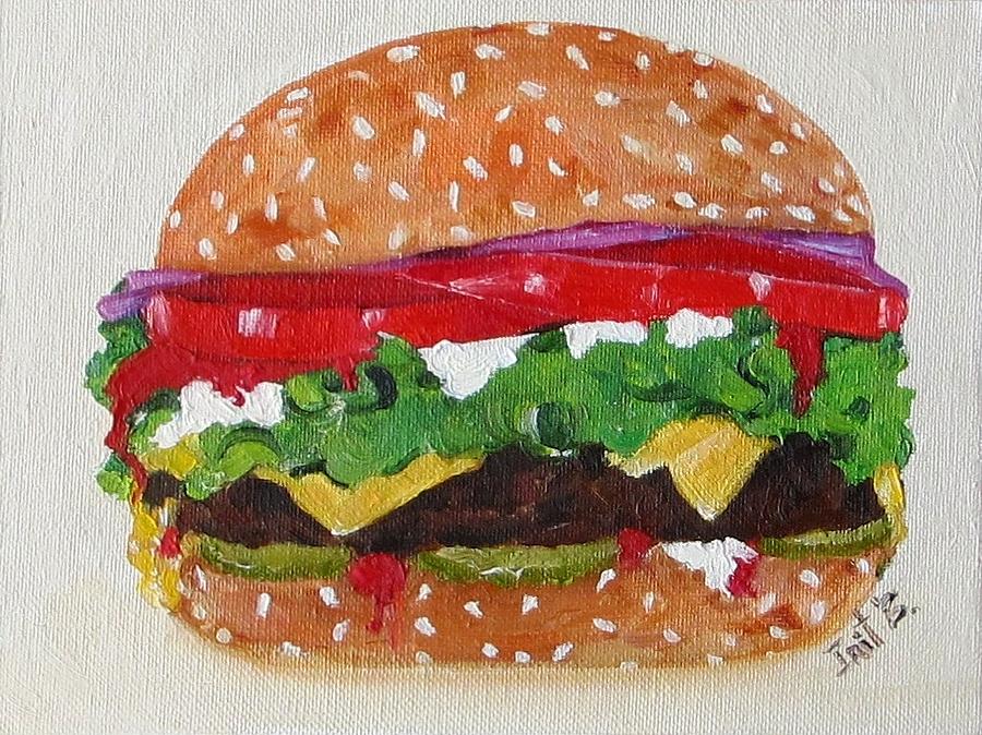 Hamburger Painting by Irit Bourla