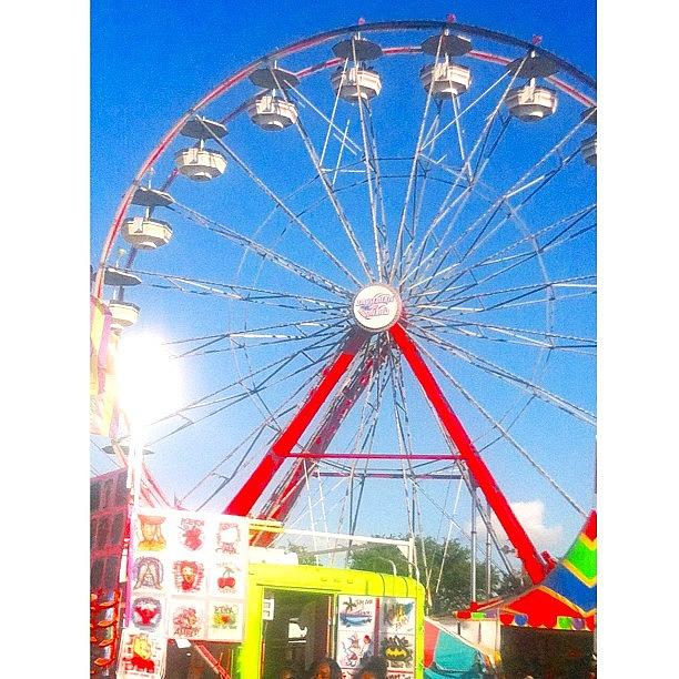 Ferris Wheel Photograph - Hampton Spring Carnival. #popartfilter by Vivian Richardson
