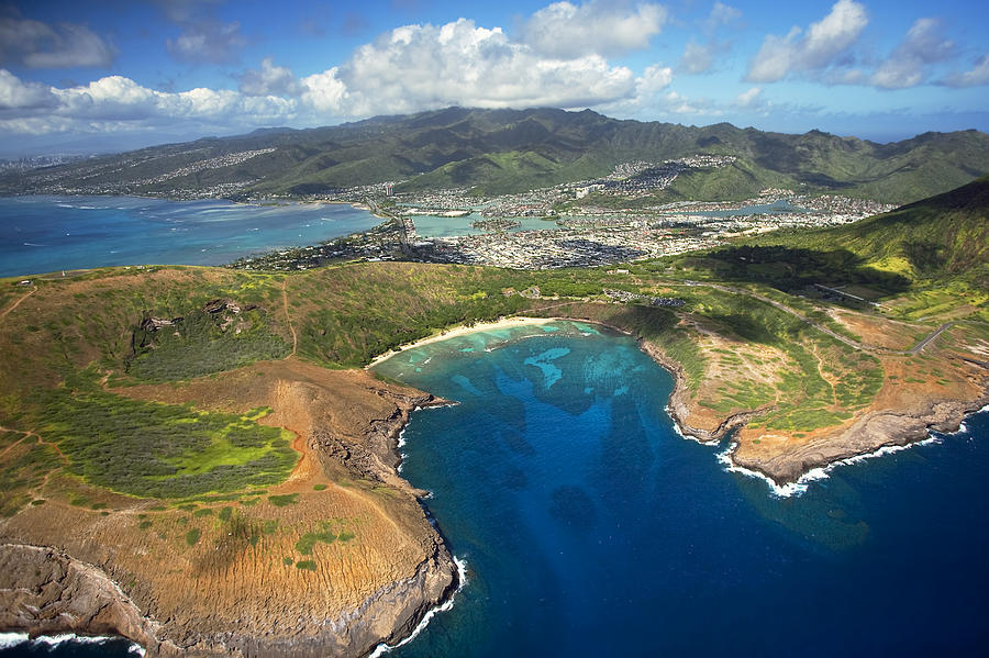 Hanauma Bay from Above Photograph by Ron Dahlquist - Printscapes
