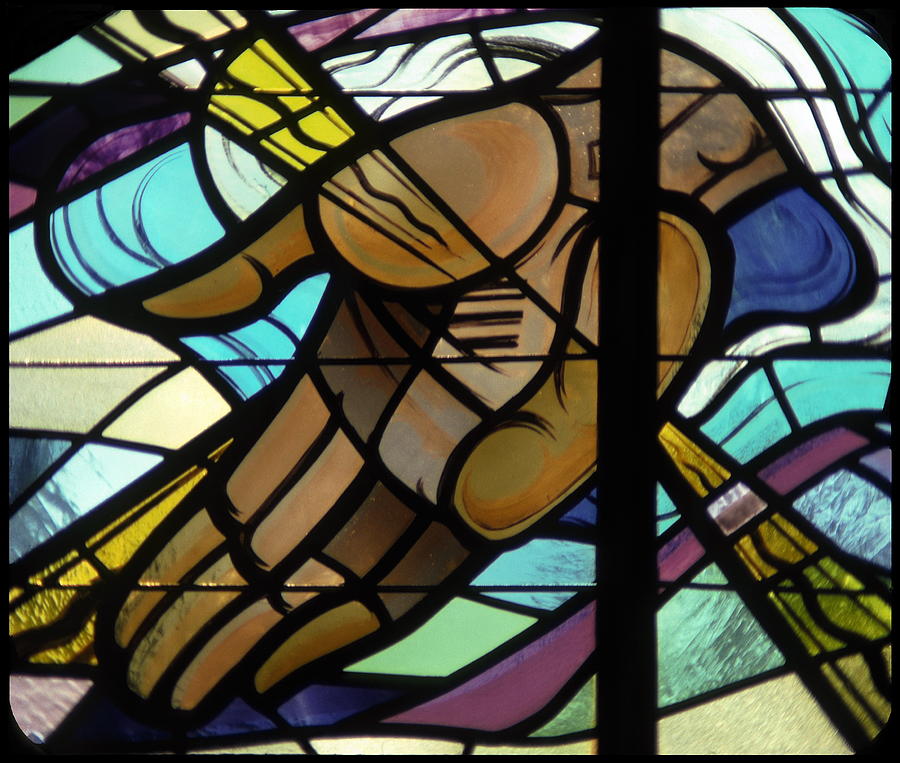 Hand of God Stained Glass Photograph by Sally Weigand