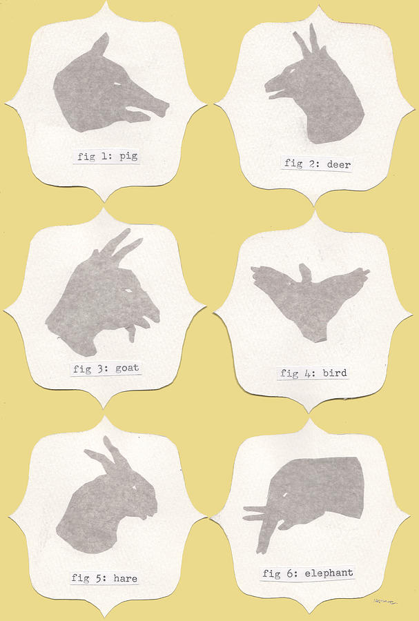 Hand Shadows Chart Mixed Media by Marcia Wood - Pixels