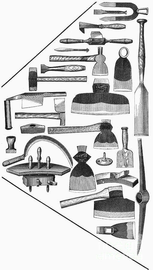 Hand Tools, 1876 Photograph by Granger