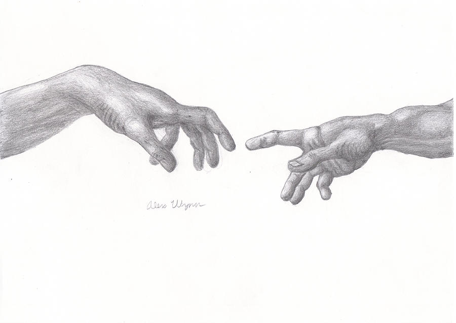 Hands Drawing by Alex Wynn | Fine Art America