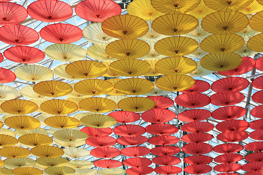 Hanging Parasols I Photograph by Mary Haber