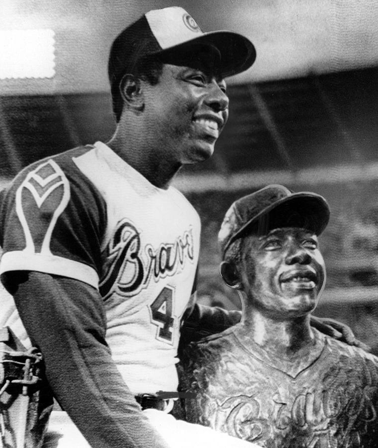 Hank Aaron Atlanta Braves Fine Art Canvas Painting Atlanta 