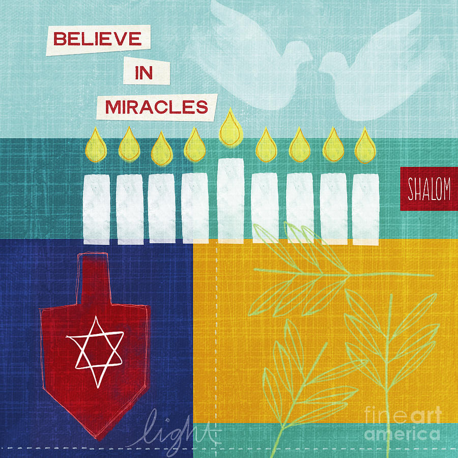 Hanukkah Miracles Painting by Linda Woods