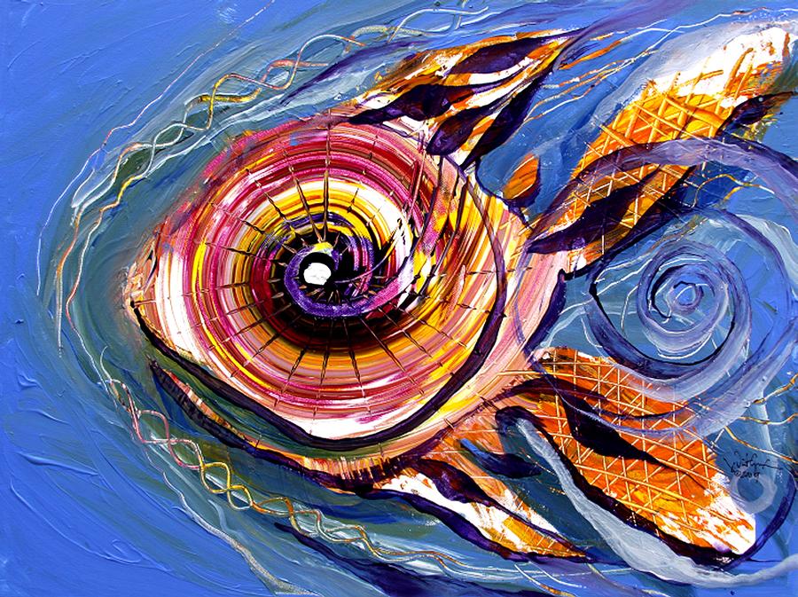 Fantasy Painting - Happified Swirl Fish by J Vincent Scarpace