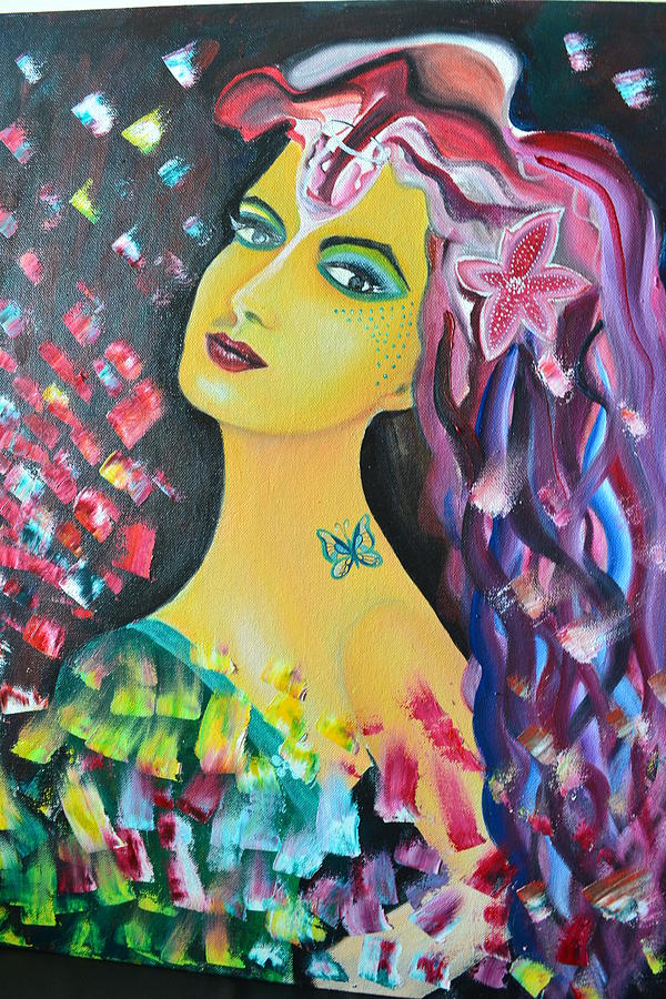 Wine Painting - Happiness inside out by Ankita  Garg