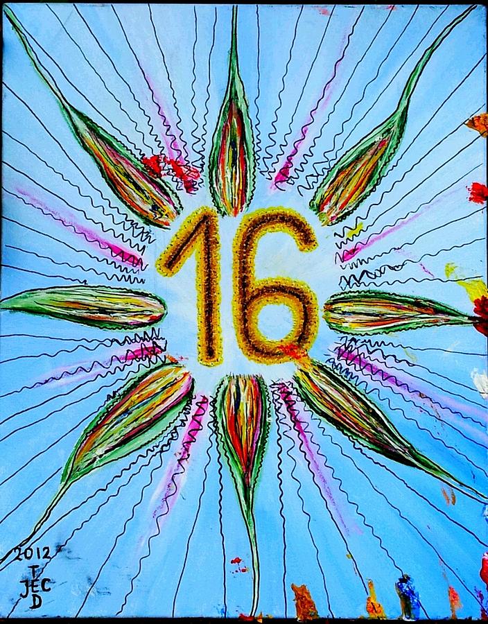 Happy 16th Birthday Painting by Ted Jec