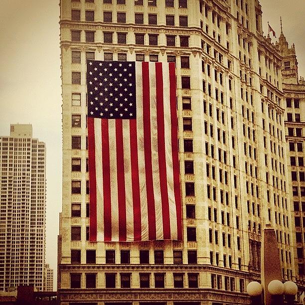 Chicago Photograph - Happy 4th! #anericanflag #america #usa by David Sabat
