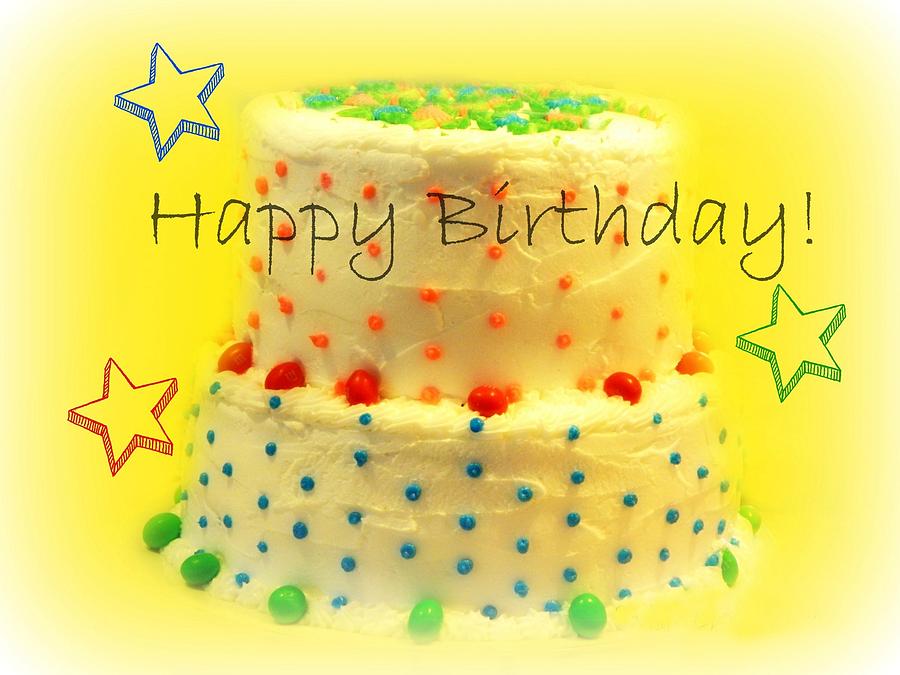 Cake Digital Art - Happy Birthday Card by Patricia Erwin