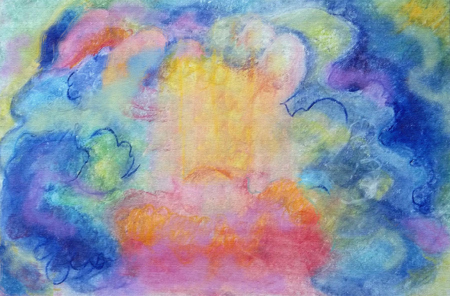 Happy Clouds Pastel by Anne Cameron Cutri