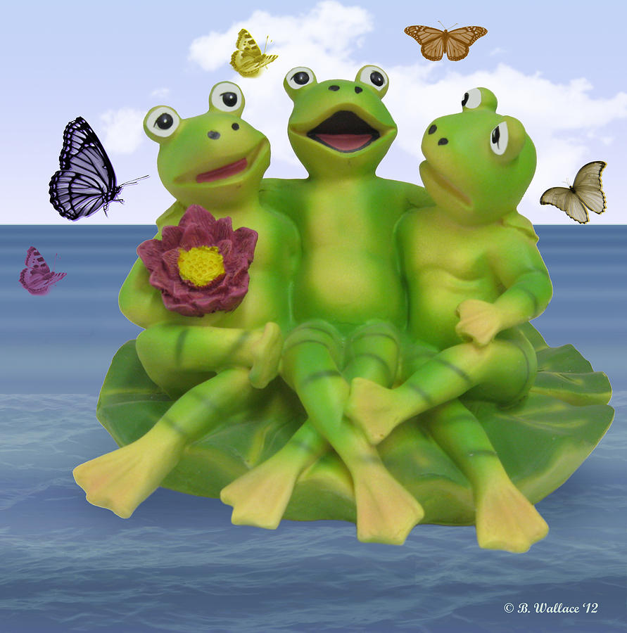 Happy Frogs Mixed Media by Brian Wallace