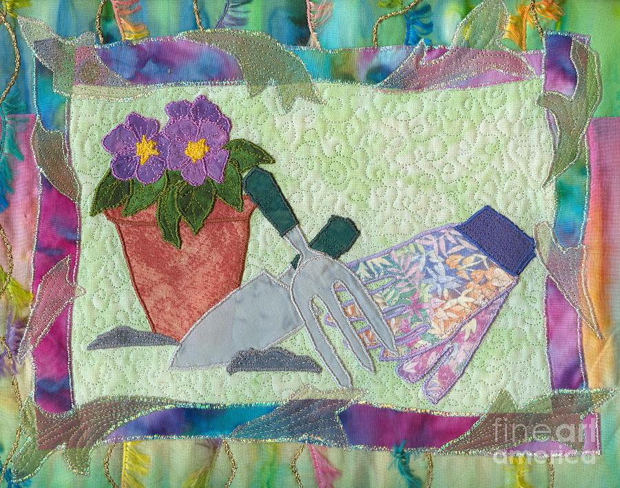 Happy Gardening Tapestry - Textile by Denise Hoag