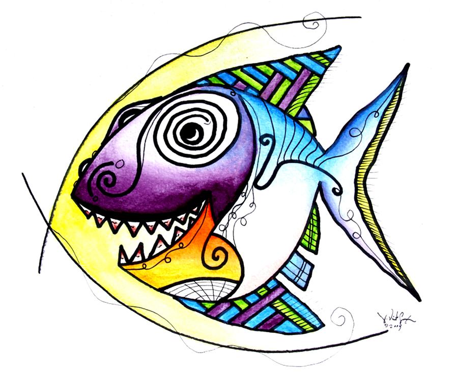 Happy Happy Fish Painting by J Vincent Scarpace