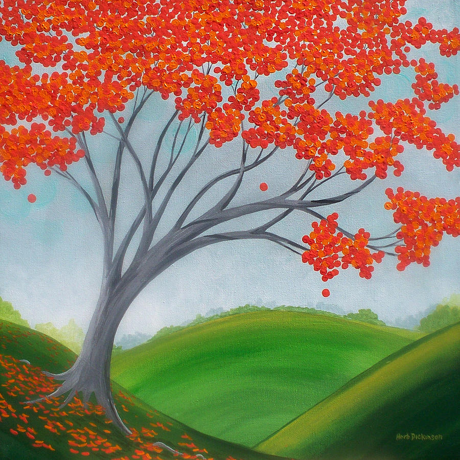 Happy Hill Painting by Herb Dickinson