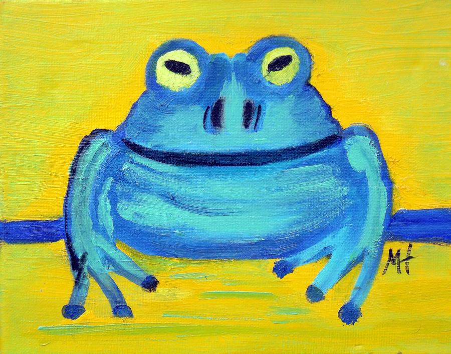 Nature Painting - Happy Male Frog by Margaret Harmon