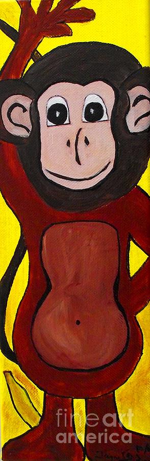 Happy Monkey Painting by Jayne Kerr 
