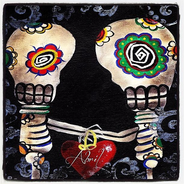 Instagram Photograph - Happy Skeletons  by Abril Andrade