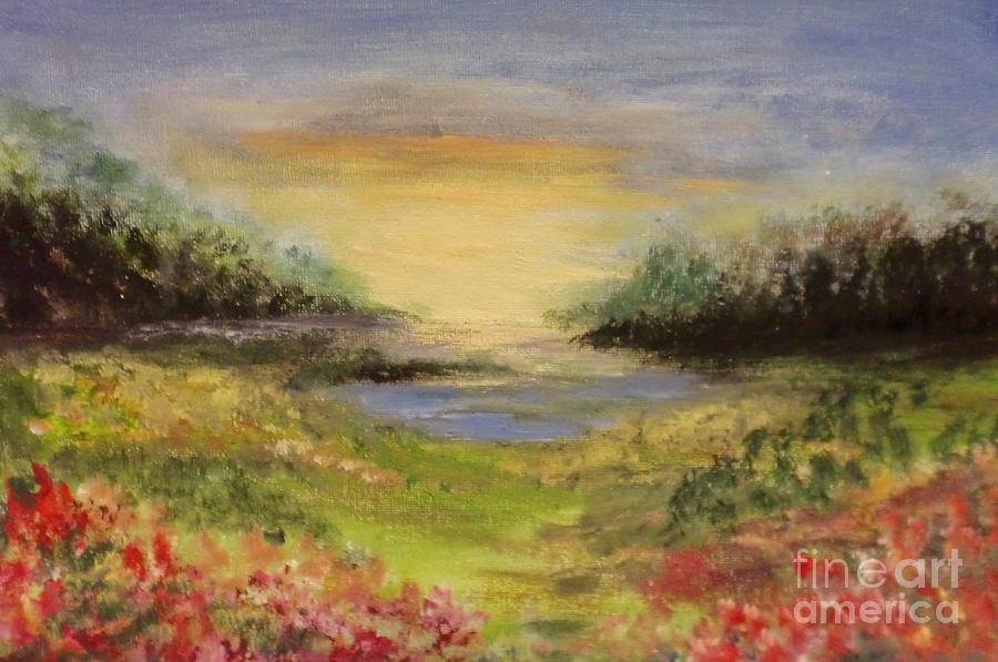 Happy Spring 2012 Painting by Trilby Cole