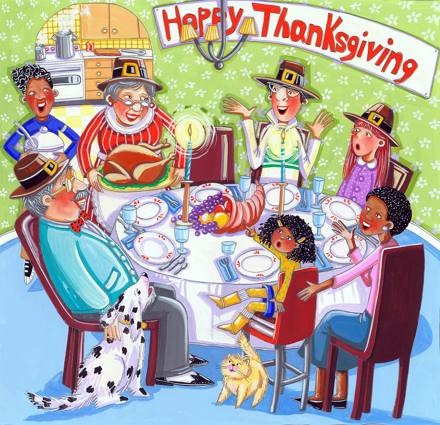 Happy Thanksgiving Painting by Ilene Richard