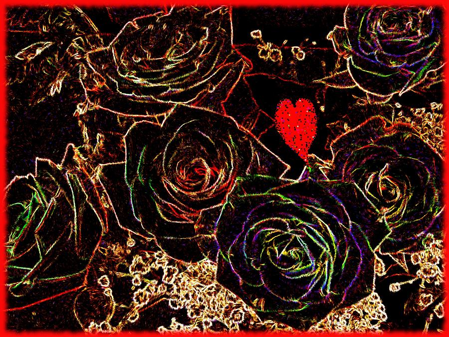 Happy Valentines Day Painting by Renate Wesley