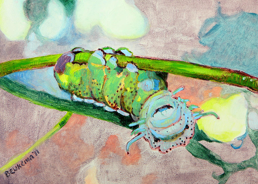 Nature Painting - Happypillar by Debbie Beukema