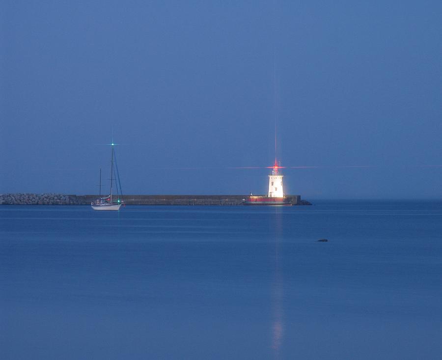 Lighthouse Photograph - Harbor Beach Lights by Matthew Winn