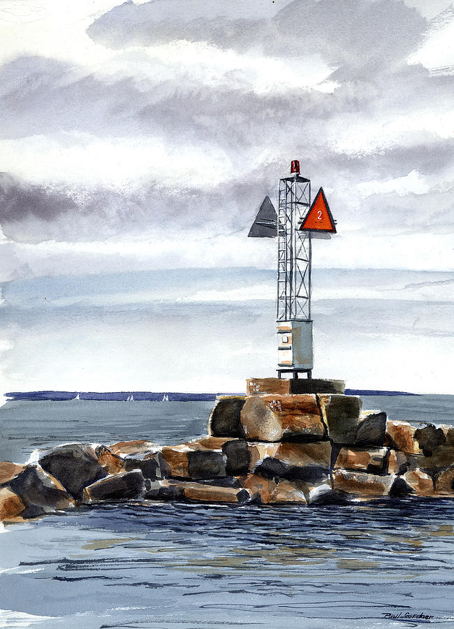 Harbor Painting - Harbor End by Paul Gardner