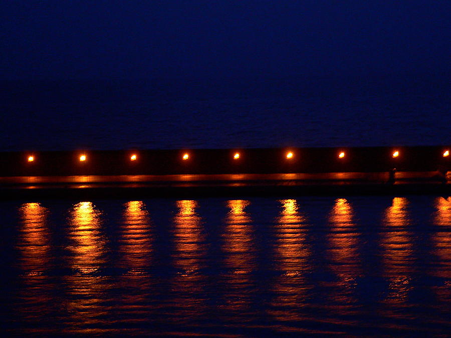 Harbor Lights Reflected Photograph by Eric Tressler