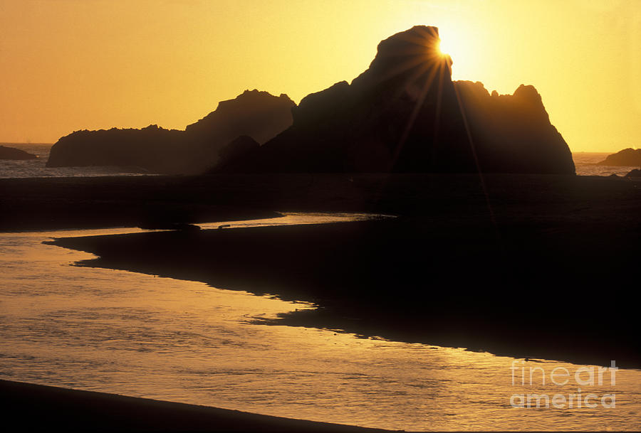 Harris Beach Sunset Photograph by Sandra Bronstein