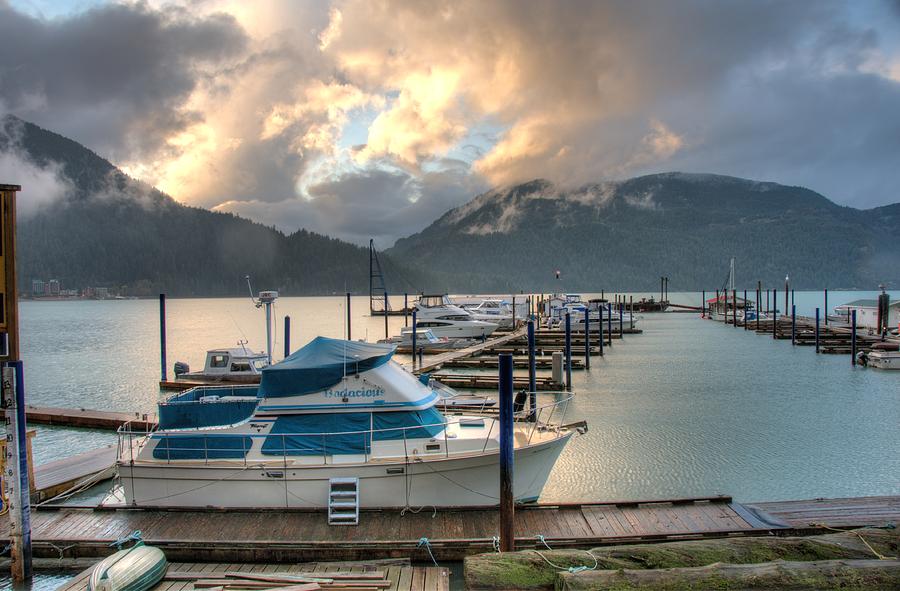 Harrison Lake At Dusk Photograph by Lawrence Christopher