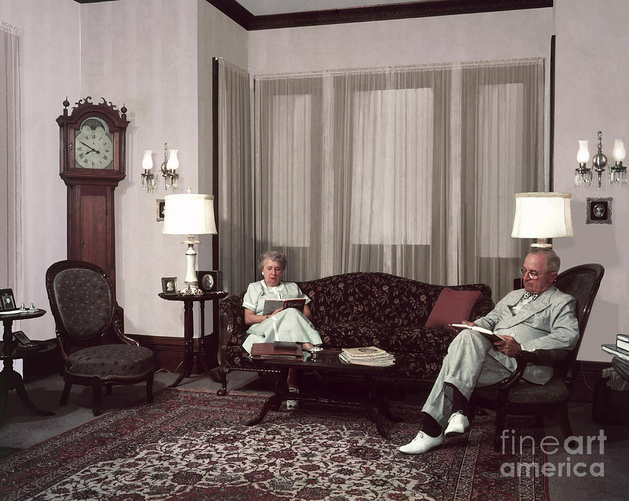 Harry And Bess Truman Photograph by Photo Researchers
